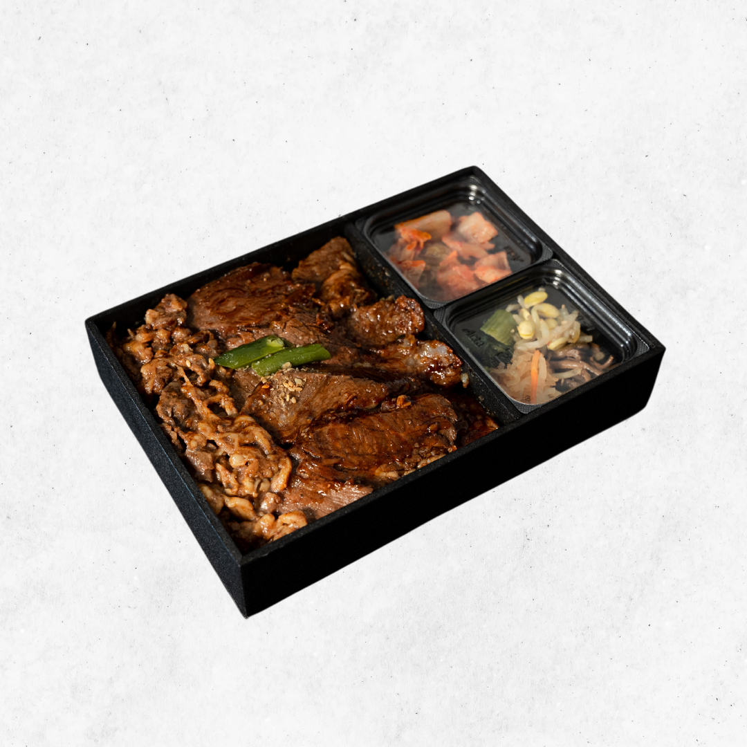 カルビとハラミと名物ふたごのトリプル弁当