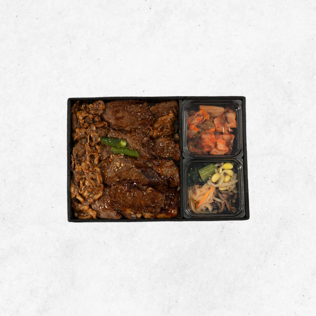 カルビとハラミと名物ふたごのトリプル弁当