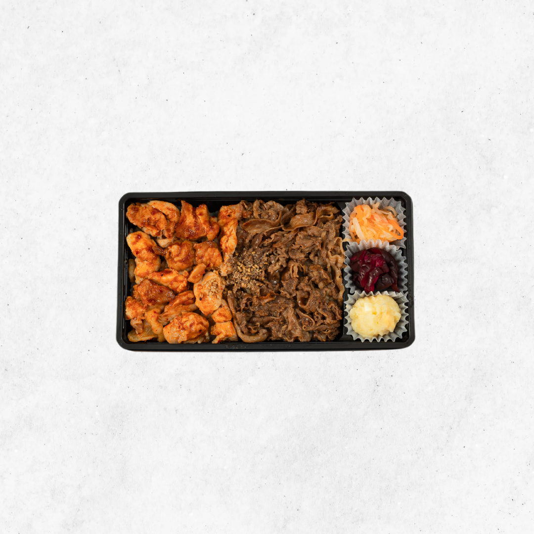 名物ふたごとピリ辛チキンのW弁当